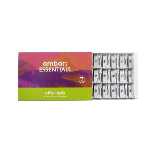 Caixa 24 Pcs Afia-Lápis Metálico , Ambar , 6160200500016 , 5601199188255